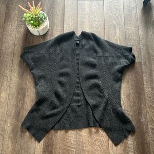 Sofia Cashmere gray open cardigan size XL B25